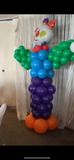 Balloon Column With Star or Round or Supershape Foil Topper