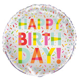 Happy Birthday Donut Party Sprinkles Foil 18" INFLATED #72597