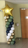 Balloon Column With Star or Round or Supershape Foil Topper