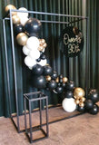 Black Square 3D Frame with Organic Balloon Garland HIRE ITEM