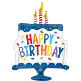 Happy Birthday Tiered Cake (55cm x 73cm) SuperShape Foil  INFLATED #46337