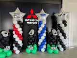 Balloon Column With Star or Round or Supershape Foil Topper