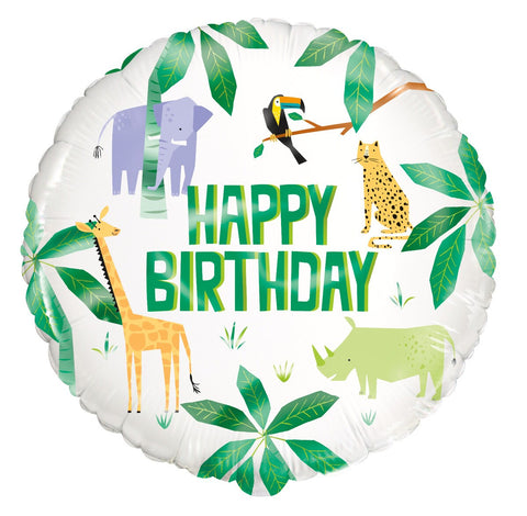 Animal Safari Happy Birthday 45cm (18") #78359