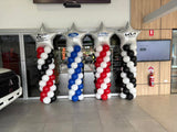 Balloon Column With Star or Round or Supershape Foil Topper
