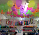 100 Ceiling Floating Helium Balloons on strings