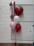 Strawberry Foil Shape 66cm Produce Pals INFLATED Balloon #35524
