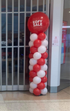 Balloon Column With Giant Topper Balloon