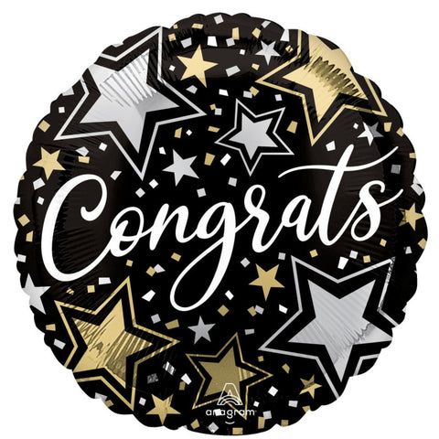Congrats Stars Foil 45cm (18") Congratulations INFLATED #46972
