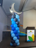 Balloon Column With Star or Round or Supershape Foil Topper