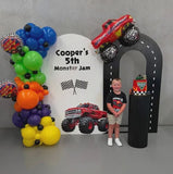 White or Black Open Hollow Arch or White Moon Backdrop Wall Hire with or without Balloon Garland #WHBLKOPENBD