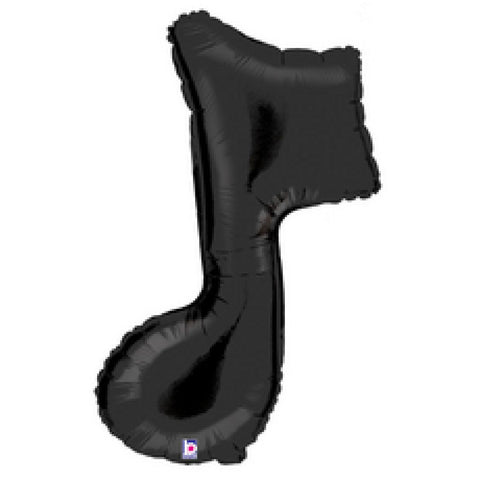 Music Note Single - Black Foil Shape 91cm (36") INFLATED #853768