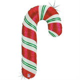 Candy Cane Red Green White Foil Shape 105cm (41") INFLATED #85631