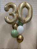 Big Double Number Splendor Balloon Bouquet CHOOSE YOUR AGE