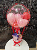 Personalised Hot Air Balloon Bubble Box Arrangement, Price From
