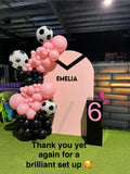 Beige, Pink, Blue or Lilac Arch Backdrop Wall Hire with Balloon Garland #BPBLBD