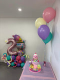 T4 Balloon Table Centrepiece 4 latex on balloon weight (with Hi-Float approx. 48 hour float time)