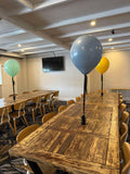Big 40cm Latex Balloon on weight with Satin Ribbon in Standard or Chrome Colours 40cm 16inch