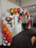 Balloon Arch 2 column with string of pearls heliums: from