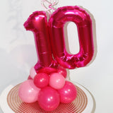 Number Cascade Table Centrepiece foil numbers