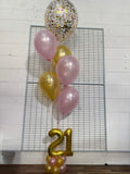 Mini Double Number Table Confetti Bouquet or Latex Bouquet  It's Just A Dinner Bouquet