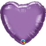 Chrome Purple Foil Solid Heart 45cm (18") INFLATED #89643