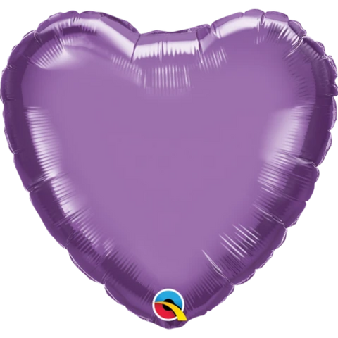 Chrome Purple Foil Solid Heart 45cm (18") INFLATED #89643