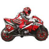 Moto Racing Red Motorbike Foil Shape 84cm (33") INFLATED #308273