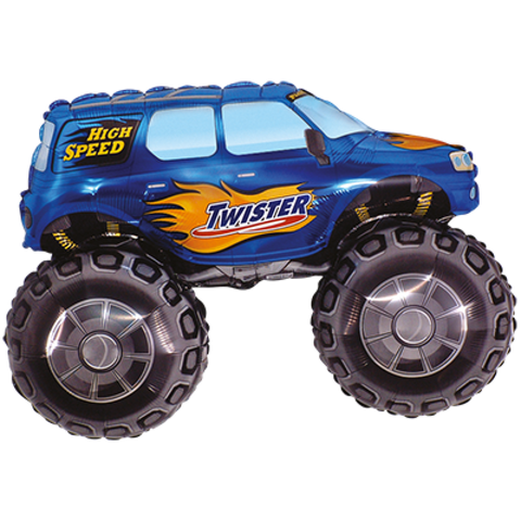 Monster Truck Blue (68cm x 96xm) Foil Shape INFLATED #340822