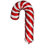 White and Red Candy Cane 98cm x 63cm Foil Shape INFLATED #312027