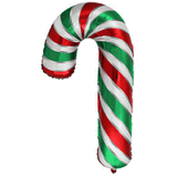 Green and Red Candy Cane 98cm x 63cm ) Foil Super Shape INFLATED #312034