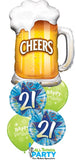 Cheers & Beers Balloon Bouquet- Choose your AGE and Occasion #CBB
