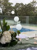 White Pool Balloons Large 60cm  with weight hire