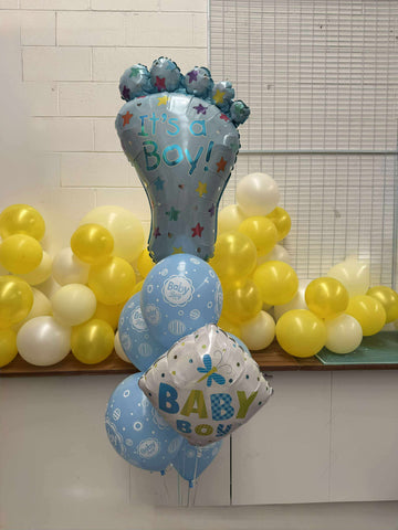 Baby Boy Blue Foot Feet Bouquet