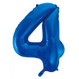 Giant Dark Blue Number 4 Foil 86cm Balloon #213734