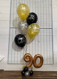 Mini Double Number Table Confetti Bouquet or Latex Bouquet  It's Just A Dinner Bouquet