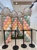Balloon Column With Star or Round or Supershape Foil Topper