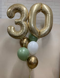 Big Double Number Splendor Balloon Bouquet CHOOSE YOUR AGE