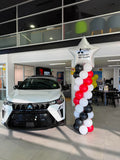 Balloon Column With Star or Round or Supershape Foil Topper