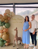 Beige, Pink, Blue or Lilac Arch Backdrop Wall Hire with Balloon Garland #BPBLBD