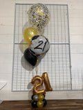 Mini Double Number Table Confetti Bouquet or Latex Bouquet  It's Just A Dinner Bouquet