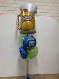 Cheers & Beers Balloon Bouquet- Choose your AGE or Occasion #CBB