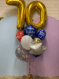 Giant Double Number Birthday Wish with Personalised Balloon Bouquet