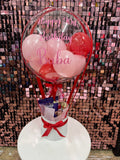 Personalised Hot Air Balloon Bubble Box Arrangement, Price From