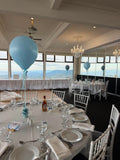 Big 45cm Latex Balloon on weight with Satin Ribbon in Standard or Chrome Colours 45cm 18inch