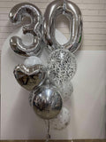 Giant Double Number Birthday Wish with Personalised Balloon Bouquet