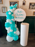 Easel  and Disc with  Balloon Garland HIRE Price from