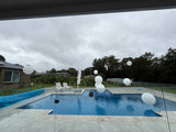 White Pool Balloons Large 60cm  with weight hire