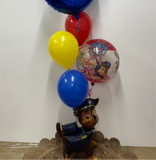 Paw Patrol Chase Licensed Foil Shape Multi Balloon AIR FILLED (60cm x 45cm) INFLATED #42565