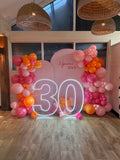 Neon Light Up Numbers White or Multi Coloured
