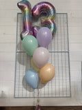 Big Double Number Splendor Balloon Bouquet CHOOSE YOUR AGE